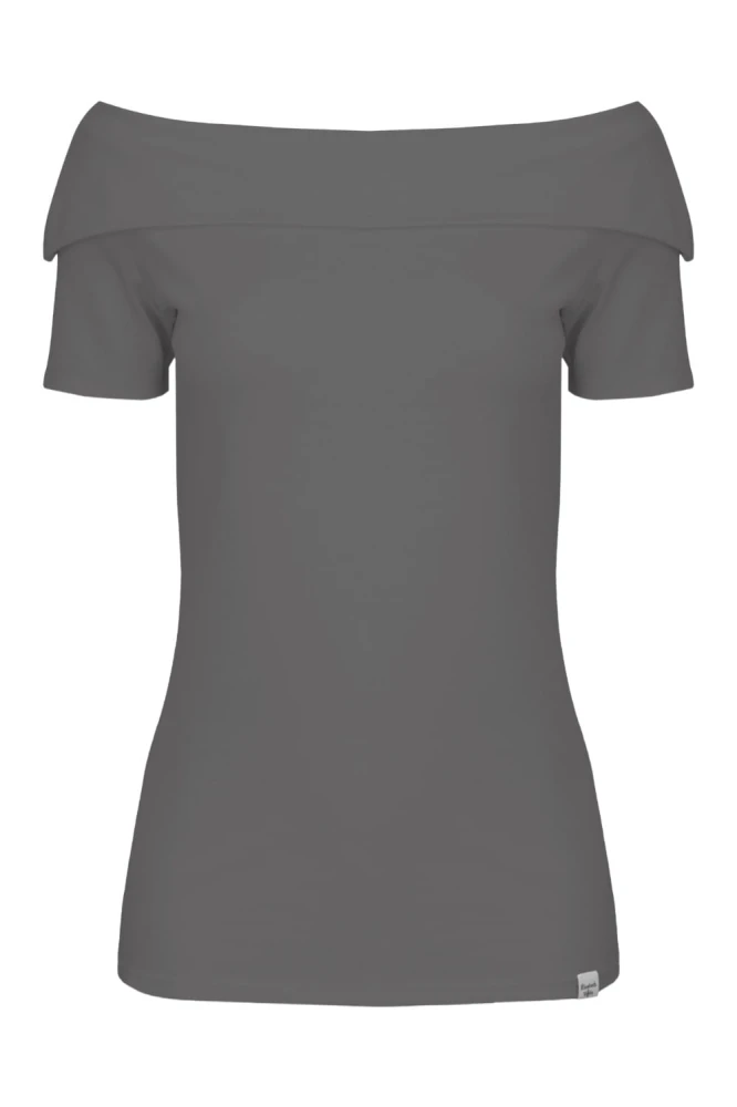 Charcoal Gray ZALIA z krótkimi rękawami przód.jpg