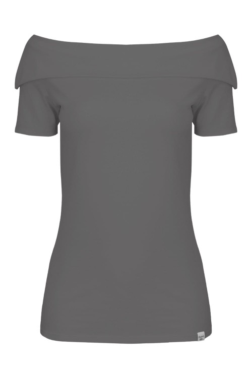 Charcoal Gray ZALIA z krótkimi rękawami przód.jpg