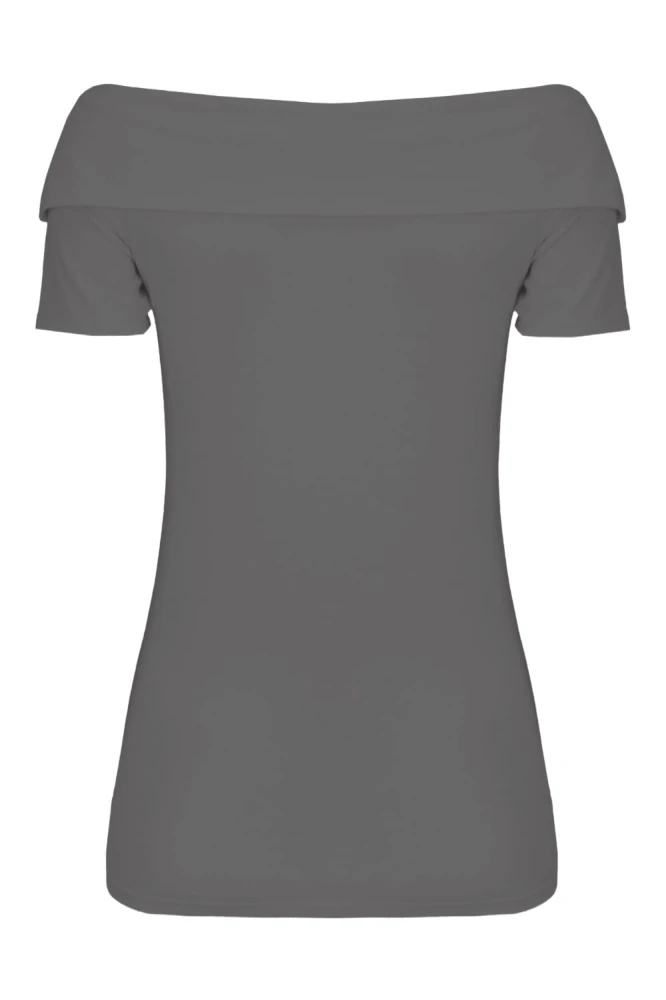 Charcoal Gray ZALIA z krótkimi rękawami tył.jpg
