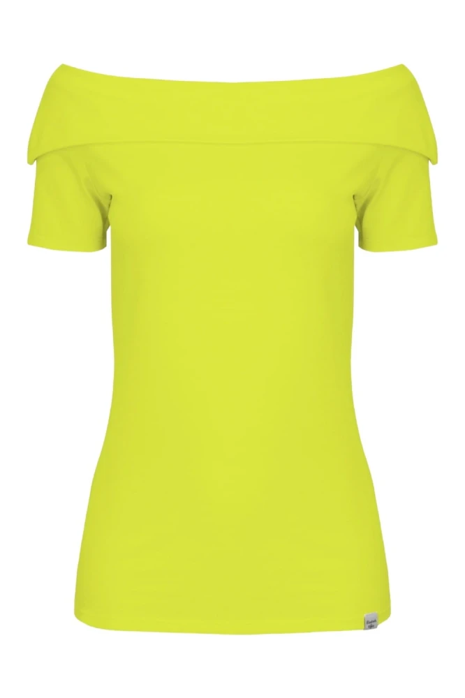 Bright Chartreuse ZALIA z krótkimi rękawami przód.jpg