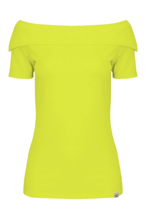 Bright Chartreuse ZALIA z krótkimi rękawami przód.jpg