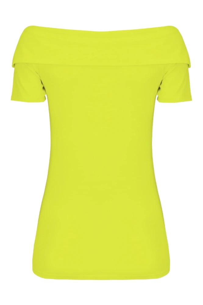 Bright Chartreuse ZALIA z krótkimi rękawami tył.jpg