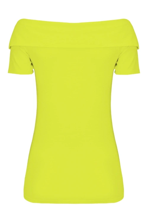 Bright Chartreuse ZALIA z krótkimi rękawami tył.jpg