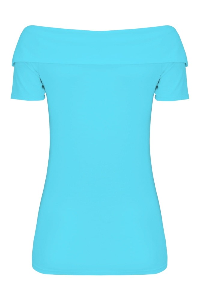 Cyan Blue ZALIA z krótkimi rękawami tył.jpg