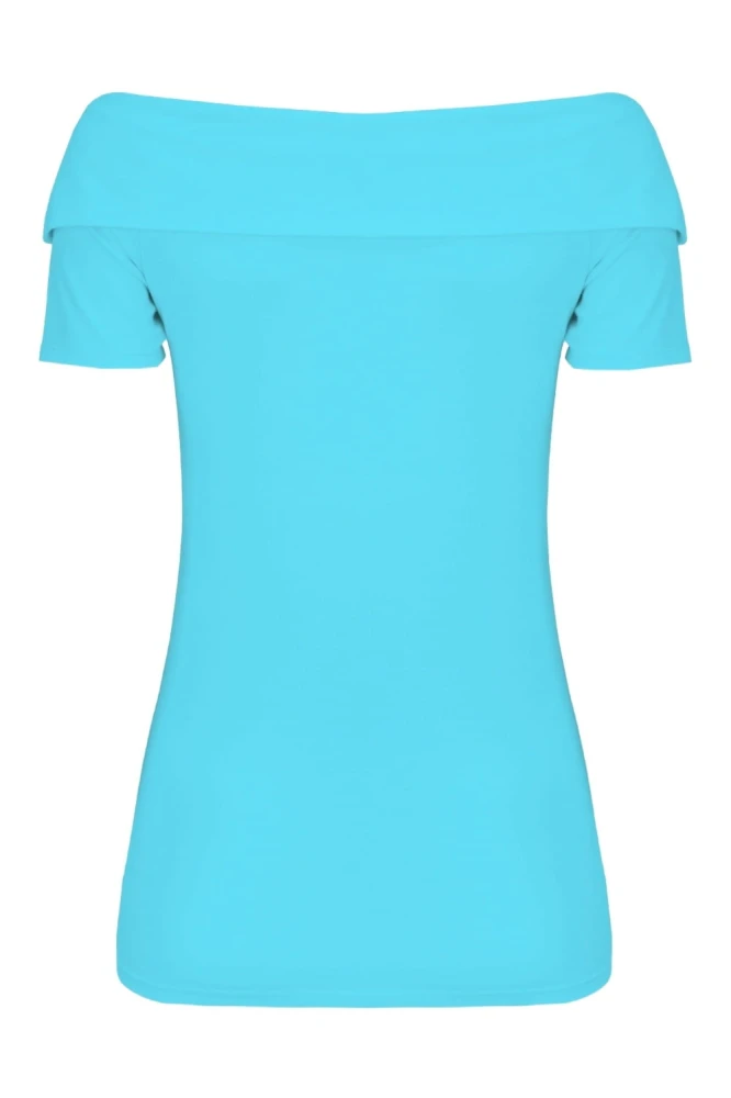 Cyan Blue ZALIA z krótkimi rękawami tył.jpg