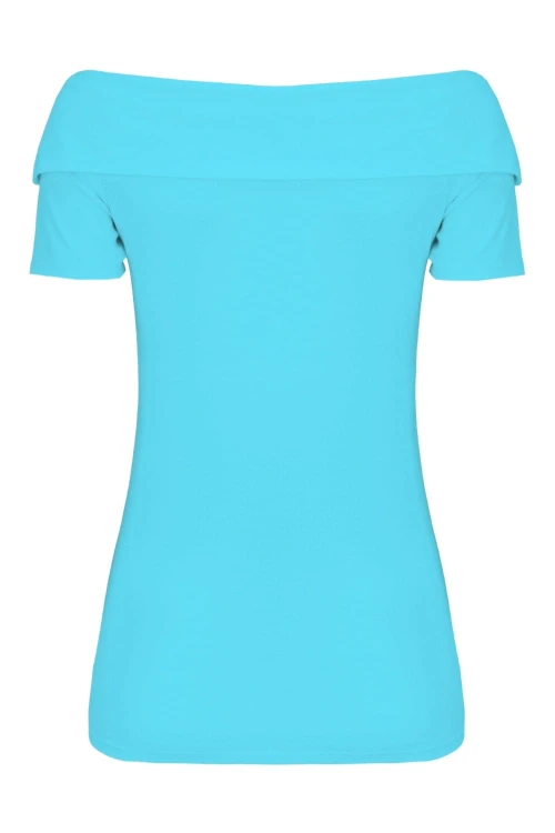 Cyan Blue ZALIA z krótkimi rękawami tył.jpg