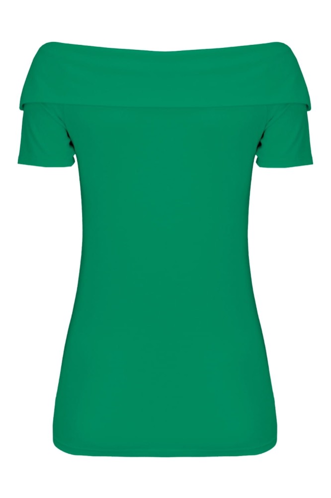 Deep Green ZALIA z krótkimi rękawami tył.jpg