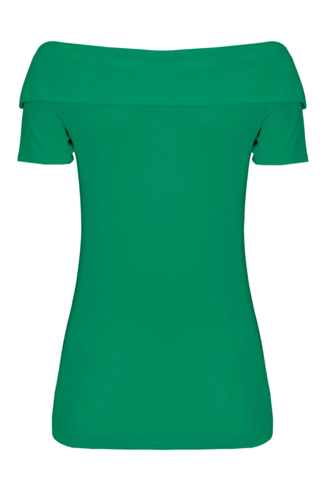 Deep Green ZALIA z krótkimi rękawami tył.jpg