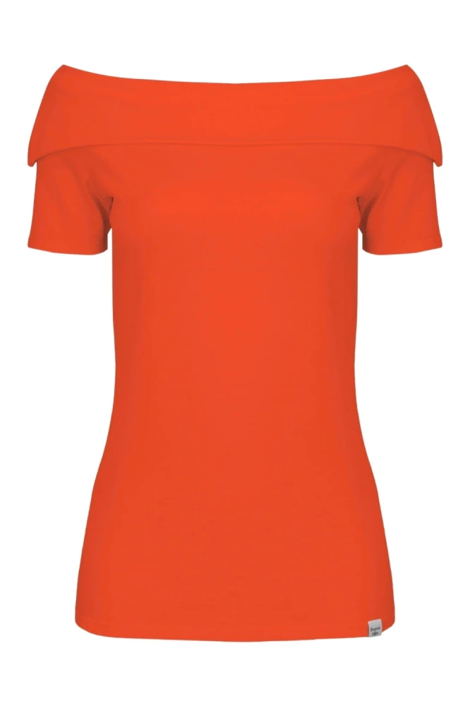 Mandarin Red ZALIA z krótkimi rękawami przód.jpg