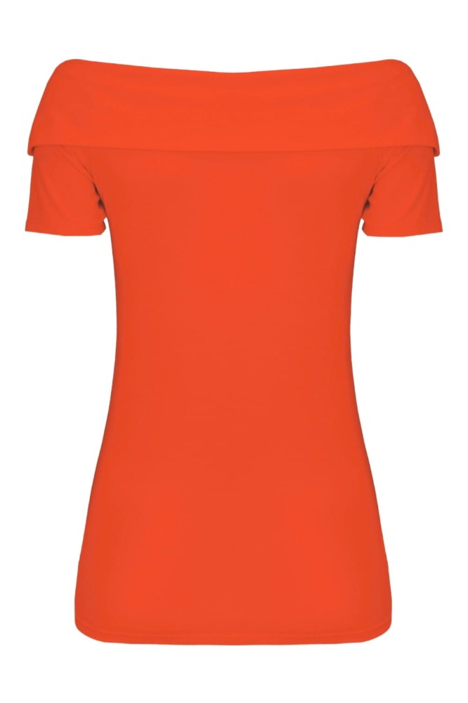 Mandarin Red ZALIA z krótkimi rękawami tył.jpg