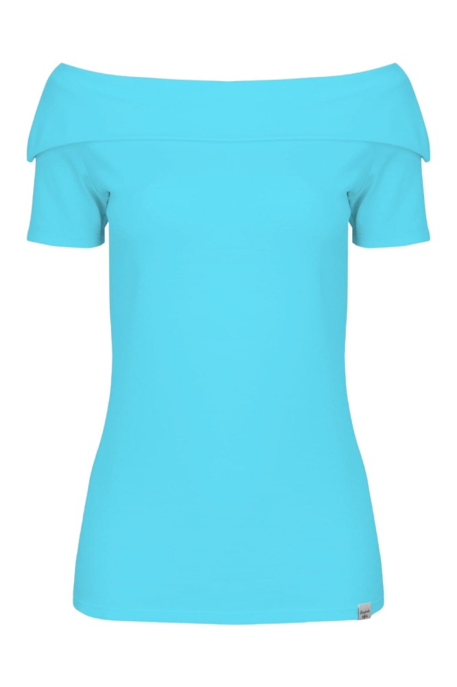 Cyan Blue ZALIA z krótkimi rękawami przód.jpg