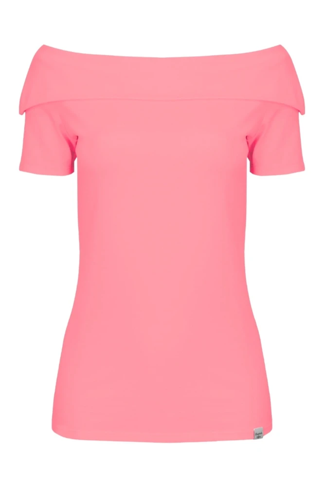 Geranium Pink ZALIA z krótkimi rękawami przód.jpg