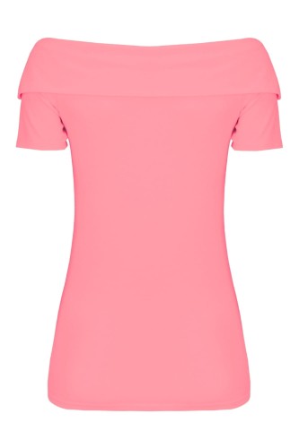 Geranium Pink ZALIA z krótkimi rękawami tył.jpg