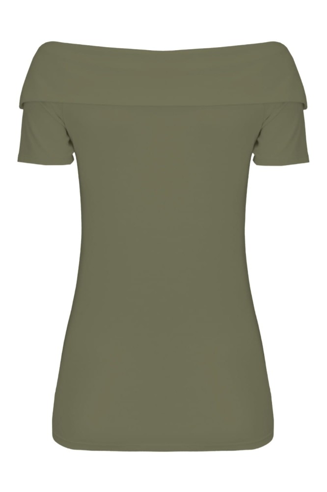 Dusty Olive ZALIA z krótkimi rękawami tył.jpg