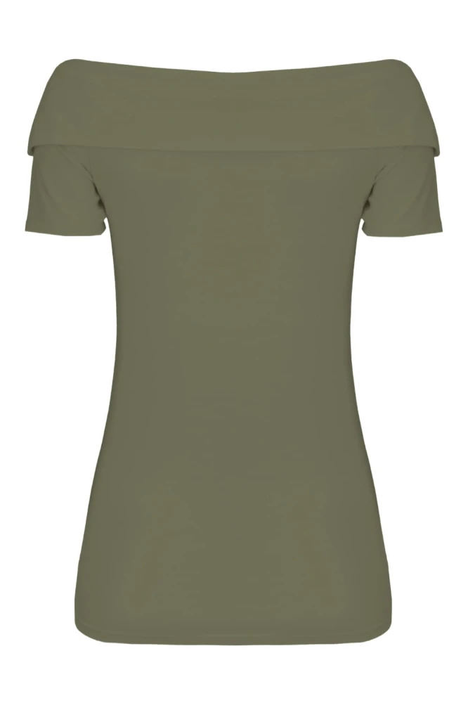 Dusty Olive ZALIA z krótkimi rękawami tył.jpg