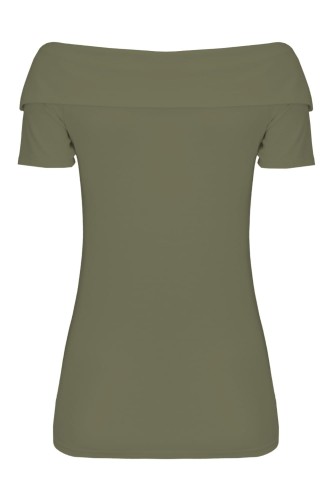 Dusty Olive ZALIA z krótkimi rękawami tył.jpg