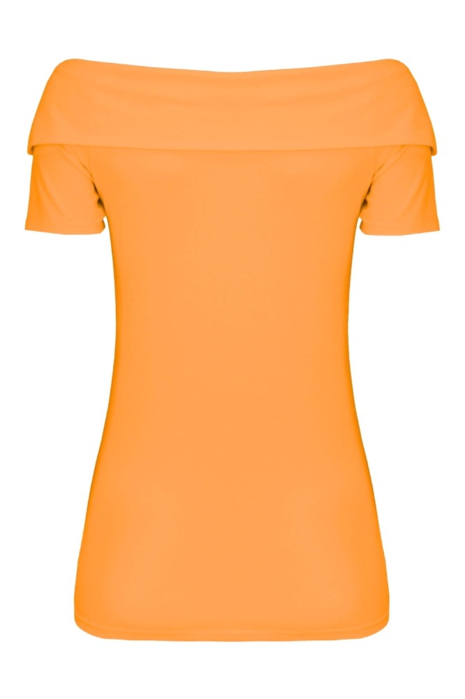 Blazing Orange ZALIA z krótkimi rękawami tył.jpg