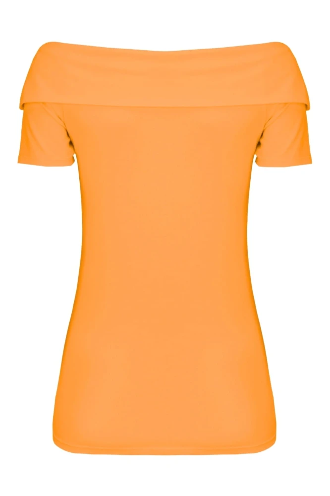 Blazing Orange ZALIA z krótkimi rękawami tył.jpg