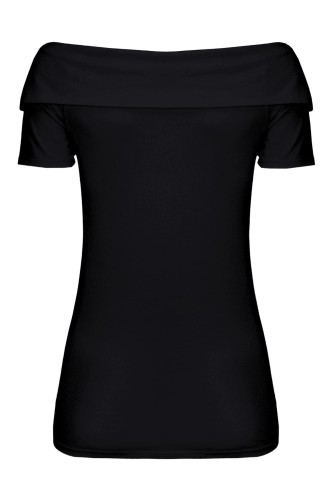 Black ZALIA z krótkimi rękawami tył.jpg