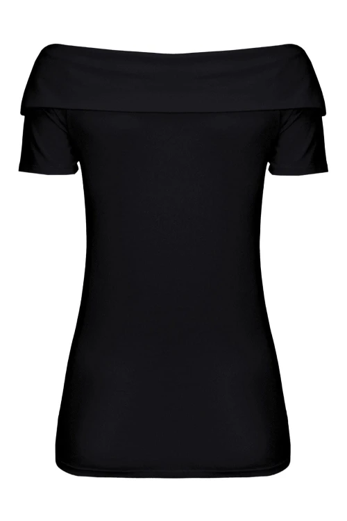 Black ZALIA z krótkimi rękawami tył.jpg